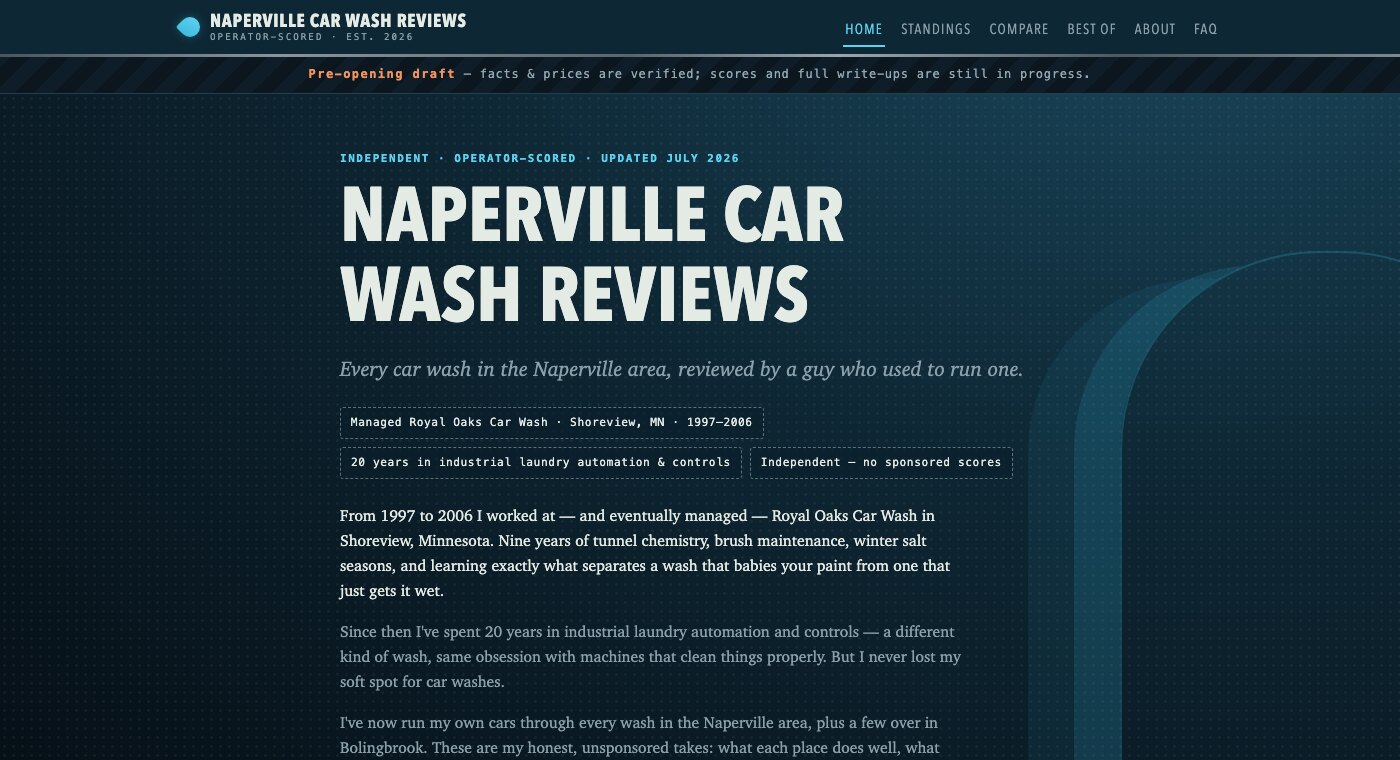 Naperville Car Wash Reviews — independent, operator-scored, updated July 2026