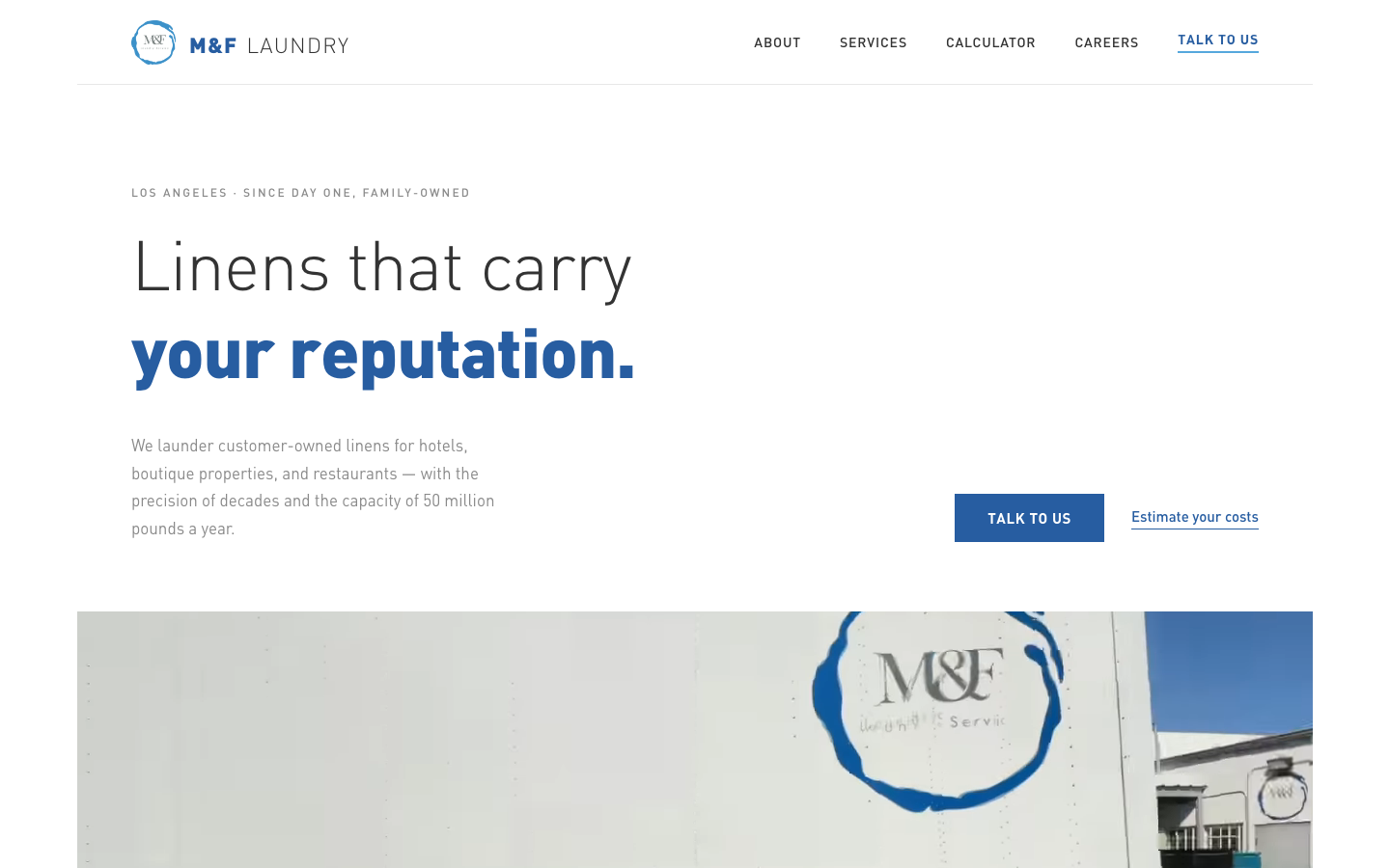 M&F Laundry — chic editorial redesign