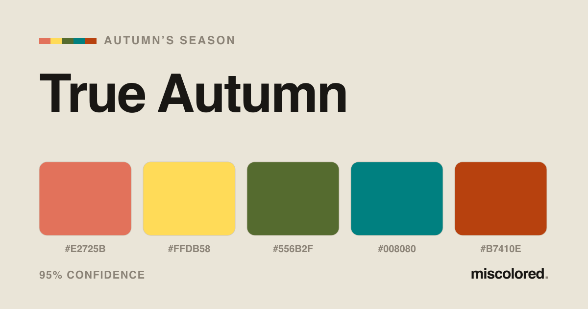 A True Autumn palette result from Miscolored
