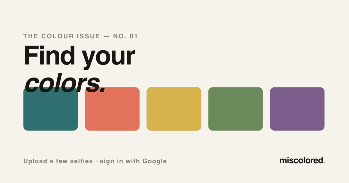 Miscolored — find your colors